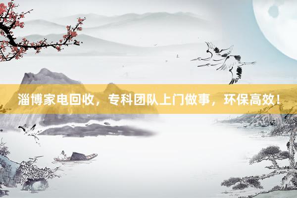 淄博家电回收，专科团队上门做事，环保高效！